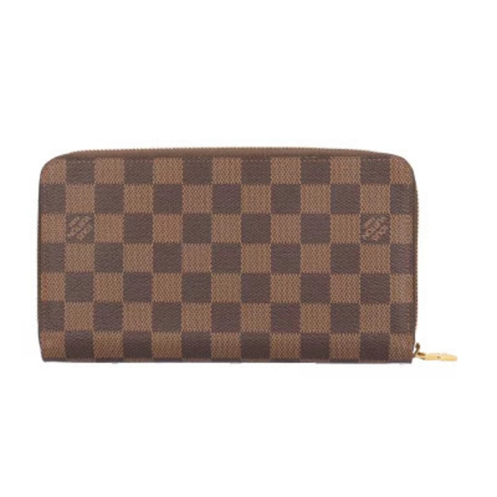 Louis Vuitton Canvas Long Wallet NM Organizer Damier Zippy Brown